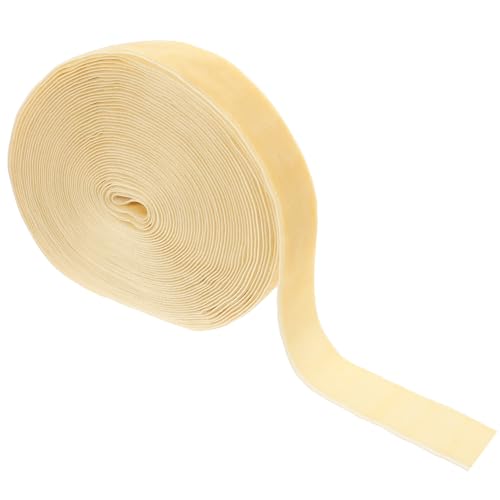 OUNONA Samt Geschenkband Breit Lang Verschleißfestes Dekoband zum Verpacken DIY Geschenkverpackung Einseitig Cremefarben Schneidbar Wiederverwendbar für Basteln und Festdeko von OUNONA