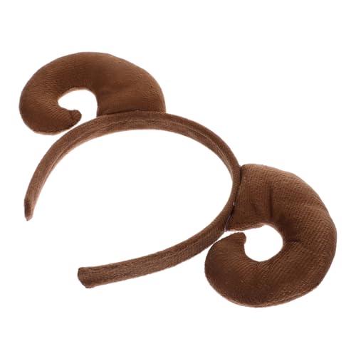 OUNONA Schafhorn Haarreif für Erwachsene Tierisches Cosplay Zubehör für Halloween Party Leicht und Bequem Perfektes Accessoire für Unvergessliche Fotos und Beeindruckende Auftritte von OUNONA