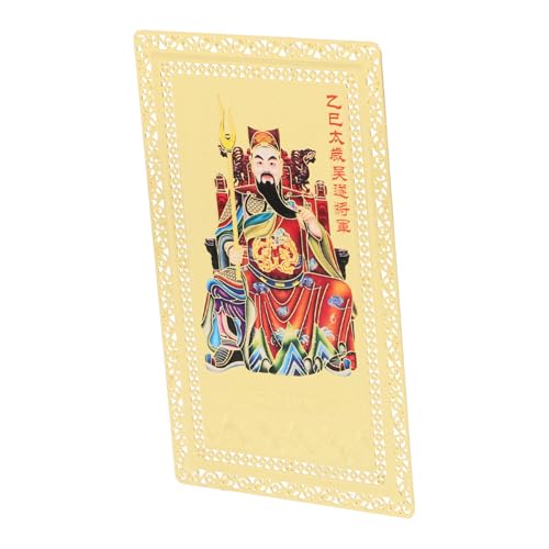OUNONA Schlange Taisui Amulettkarte Metall Schutzkarte Traditionelles Chinesisches Glücksamulett Sammlerstück Feng Shui von OUNONA