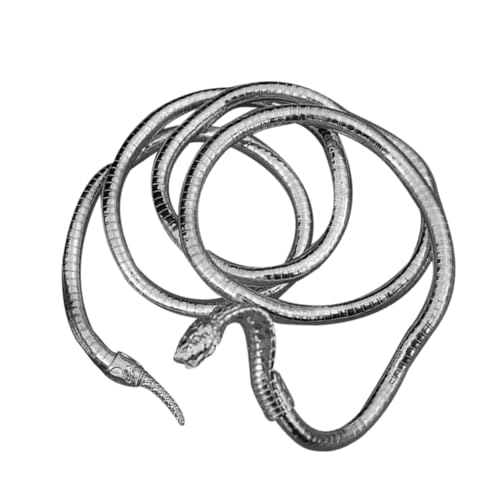 OUNONA Schlangenhalskette Halskette Schlange Halsband Mit Schlangenkette Kettenhalskette Für Anhänger Kettenanhänger Biegbares Schlangenarmband Zinklegierung Silver von OUNONA