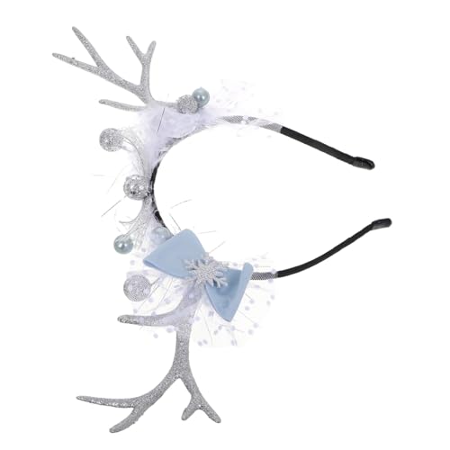 OUNONA Schneeflocken-geweih-stirnband Funkeln Haarreifen Aus Rentiergeweih Rentierstirnband Weihnachtsstirnbänder Für Frauen Geweih Stirnband Urlaub Hochzeit Klein Stoff von OUNONA