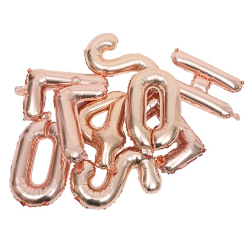 OUNONA Set Neujahrsdekoration für Partys Roségold Vielseitig Einsetzbare Luftballons für Festlichkeiten Langlebig und Sicher für Wände Türen und Fenster von OUNONA