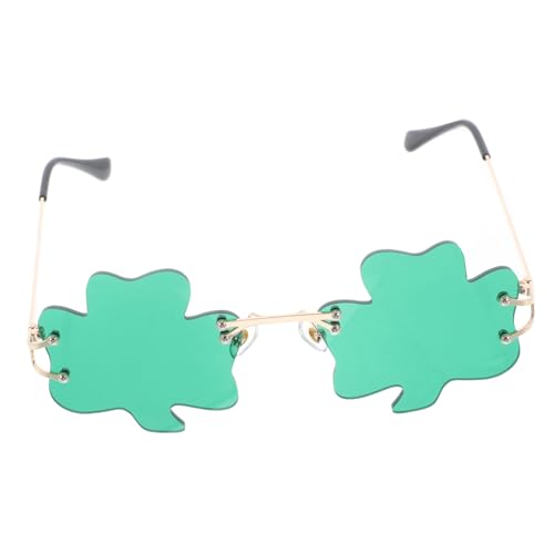 OUNONA St Patrick's Day Shamrock Sonnenbrille Grün Kleeblatt Design Leichte Partybrille mit Silikon nasenpads für Irische Kostümaccessoires und Feierlichkeiten OUNONA St Patrick's Day Shamrock Sonnenbrille Grün Kleeblatt Design Leichte Partybrille mit Silikon nasenpads für Irische Kostümaccessoires und Feierlichkeiten von OUNONA