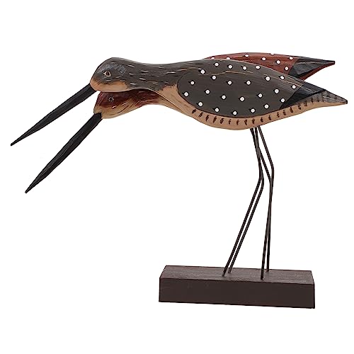 OUNONA Statue Holzfigur Meeresvogel Deko Wohnaccessoire Für Zuhause Garten Bar Und Handgefertigtes Aus Holz Für Und Anlässe von OUNONA