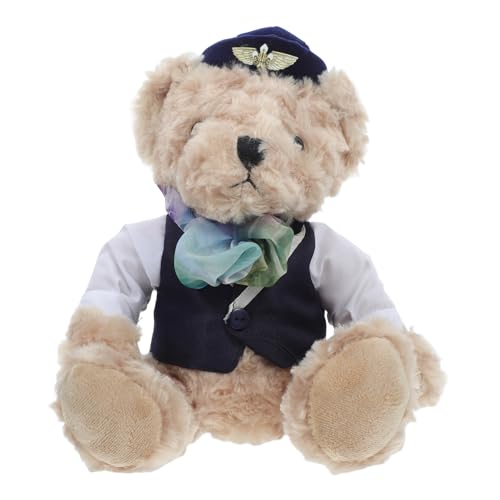 OUNONA Stewardess Plüschbär Kuscheltiere Für Jungen Blau Plüsch von OUNONA