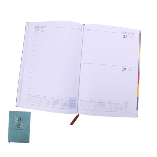 OUNONA Tagesplaner Notebook Tageskalender Multifunktional Kalender Jahresplaner Buch für Büro und Studium Tage Tägliche Notizen Modernes Design von OUNONA