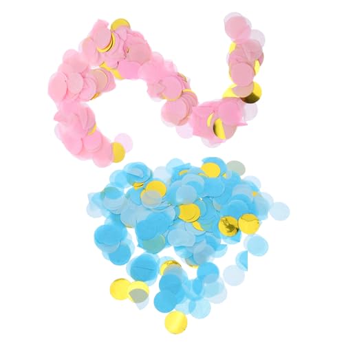 OUNONA Teiliges Gender Reveal Konfetti aus Papier Rundes Rosa und Blaues Streukonfetti Sichere Shower Tischdekoration Vielseitig für Babyparty und Festlichkeiten von OUNONA