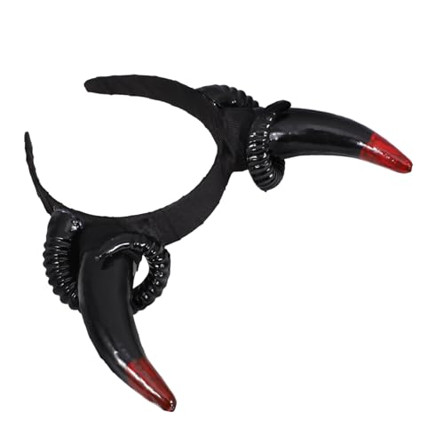 OUNONA Teufelshorn Haarreif für Erwachsene Halloween Kopfschmuck mit Schafhorn Design Langlebig und Bequem für Partys und Cosplay Sorgt für Auffällige Fotos und Unvergessliche OUNONA Teufelshorn Haarreif für Erwachsene Halloween Kopfschmuck mit Schafhorn Design Langlebig und Bequem für Partys und Cosplay Sorgt für Auffällige Fotos und Unvergessliche von OUNONA