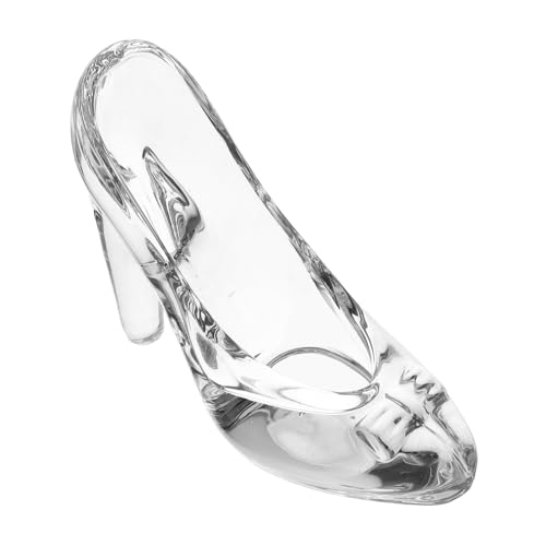 OUNONA Transparente Kristall high Heels Glasfigurine Dekorative Schuh Dekoration für Hochzeit Geburtstag und Party Edle Tischdekoration Vielseitig Einsetzbares Glaskristall schuhornament von OUNONA