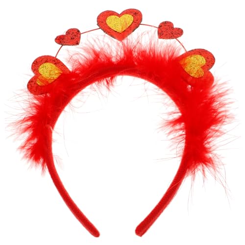 OUNONA Valentinstag Haarband aus Federmaterial Haarschmuck für Partys Cosplay Besondere Anlässe Leicht Bequem Langlebig für Romantische Feiern und Hochzeiten von OUNONA