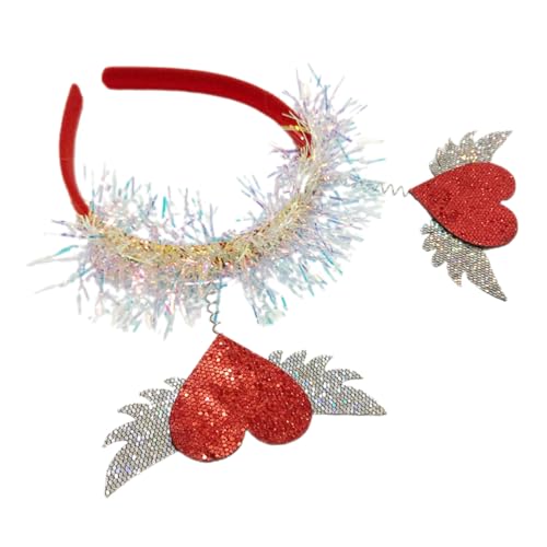 OUNONA Valentinstag Stirnband Damen Rotes Herz Flügel Haarreif Party Kopfschmuck Leicht Tragbar Romantisch Für Erwachsene OUNONA Valentinstag Stirnband Damen Rotes Herz Flügel Haarreif Party Kopfschmuck Leicht Tragbar Romantisch Für Erwachsene von OUNONA
