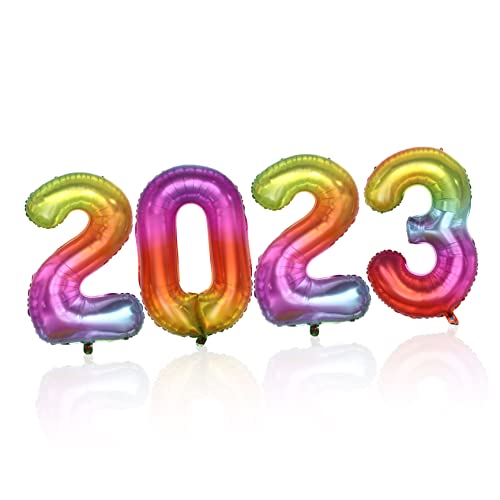 OUNONA Zahlen Folienballons Aluminiumfolie Riesen Luftballons für Neujahrsfeier Partydeko Fenster Tisch Wand Leichte Dekorative Partyballons für Fotorequisiten von OUNONA
