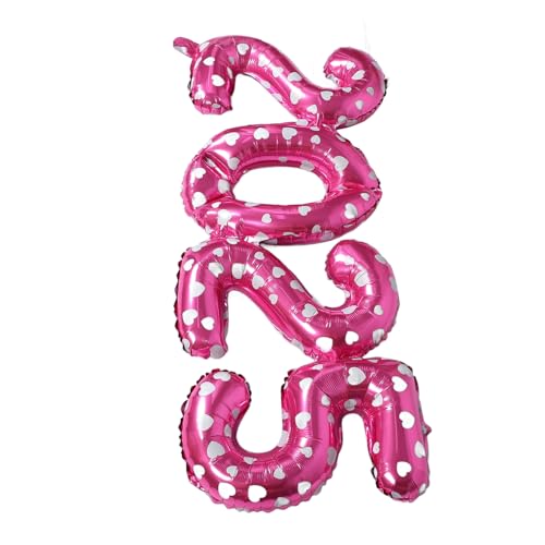 OUNONA Zahlenballon Frohes Neues Jahr Ballon Grad Abschluss Ballon Partyballons 2025 Luftballons Dekorationen Rosa Led Frohes Neues Jahr Dekoration Bunt Für Abschlussfeier Aluminiumfolie OUNONA Zahlenballon Frohes Neues Jahr Ballon Grad Abschluss Ballon Partyballons 2025 Luftballons Dekorationen Rosa Led Frohes Neues Jahr Dekoration Bunt Für Abschlussfeier Aluminiumfolie von OUNONA