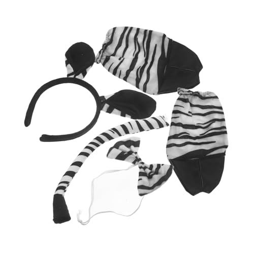 OUNONA Zebra Ohren Stirnband mit Schleife und Handschuhen Tierkostüm Zubehör für Erwachsene und Bequemes Cosplay für Halloween und Tierparty Dekoration OUNONA Zebra Ohren Stirnband mit Schleife und Handschuhen Tierkostüm Zubehör für Erwachsene und Bequemes Cosplay für Halloween und Tierparty Dekoration von OUNONA