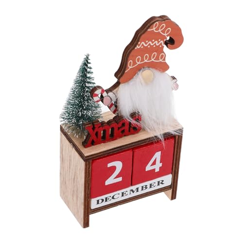 OUNONA weihnachtsmann dekoration Holzdesktop -Kalender Tischkalender für Weihnachten Countdown-Kalender- Kalender mit Weihnachtsblöcken aus Holz blockiert Kalender Weihnachtsbedarf OUNONA weihnachtsmann dekoration Holzdesktop -Kalender Tischkalender für Weihnachten Countdown-Kalender- Kalender mit Weihnachtsblöcken aus Holz blockiert Kalender Weihnachtsbedarf von OUNONA