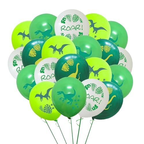 Dinosaurier Ballone 32 Stück 12" Dino Luftballon,Dinosaurier Latex Ballons,Latex Ballon Geburtstag Party Dekoration,Dinosaurier Geburtstag Luftballons für Babyparty Geburtstagsfeier von OUOQI
