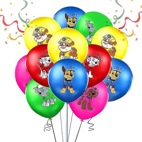 Geburtstag Deko Ballon,Dog Luftballon,Pfotenpatrouillen Geburtstag Deko,30 Stück Luftballon Dekoration,Luftballon Party Deko,Kindergeburtstag Luftballons Deko,Dog Luftballons von OUOQI