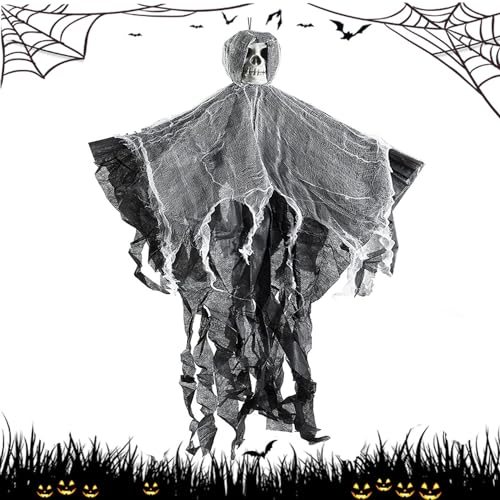 Halloween Hängende Skelett Geister Halloween Hängedekoration Skeleton Ghost Halloween hängende Geister Requisite Hängendes Skelett Fliegendes Gespenst,Hängendes Skelett Halloween Dekorationen von OUOQI