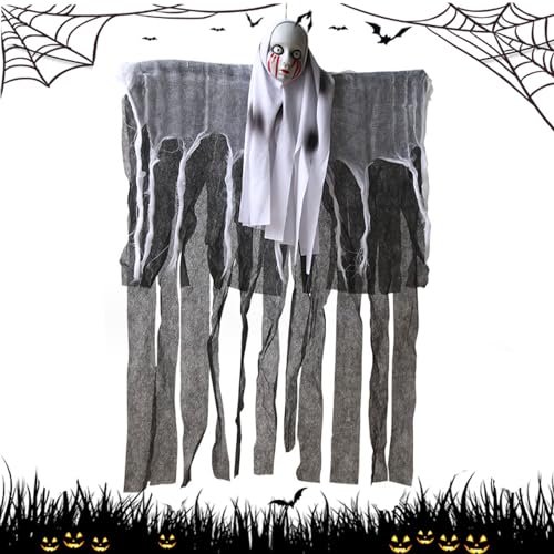 Halloween Hängende Skelett Geister Halloween Hängedekoration Skeleton Ghost Halloween hängende Geister Requisite Hängendes Skelett Fliegendes Gespenst,Hängendes Skelett Halloween Dekorationen von OUOQI