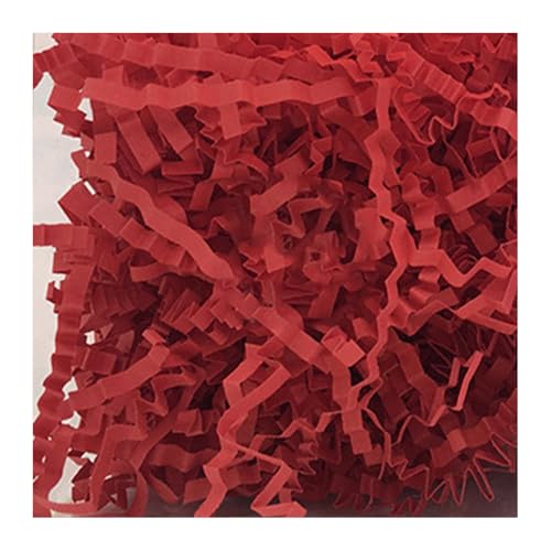 Bastgras, recycelbar, für Festivals, geschreddertes Papier, perfektes DIY-Konfetti, Hochzeitsdekoration, Verpackungszubehör für Schule, Klassenzimmer, Rot von OUOULAJY
