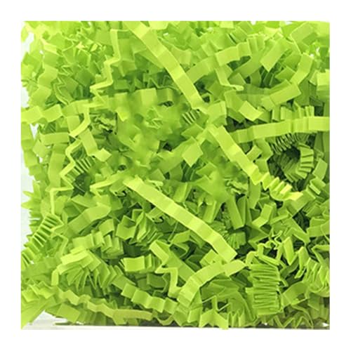 Raffia-Gras, elegante geschredderte Papierfüllung, auffällig, DIY-Konfetti-Verpackung, Zubehör für Schule, Klassenzimmer, fluoreszierendes Grün von OUOULAJY