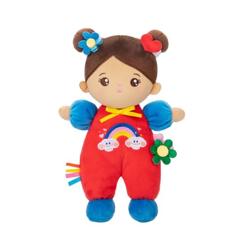 OUOZZZ Baby Puppe, Weiche Stoffpuppe mit Kleidung, Bräunen Latino Mini-Puppe Kuschelpuppe für Kinder ab 3 Monaten - Baby Geschenk zur Geburt Mädchen Jungen, 25cm OUOZZZ Baby Puppe, Weiche Stoffpuppe mit Kleidung, Bräunen Latino Mini-Puppe Kuschelpuppe für Kinder ab 3 Monaten - Baby Geschenk zur Geburt Mädchen Jungen, 25cm von OUOZZZ