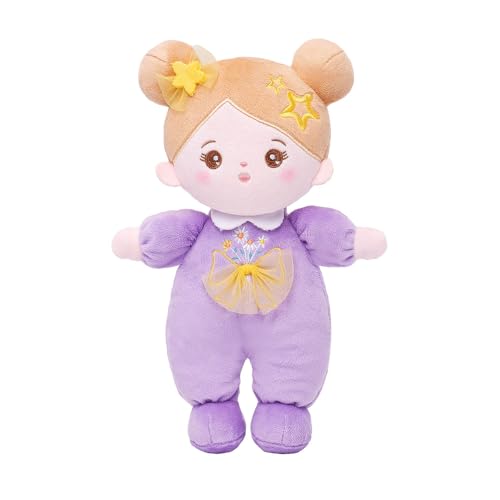 OUOZZZ Baby Puppe, Weiche Stoffpuppe mit Kleidung, Lila Kamille Mini-Puppe Kuschelpuppe für Kinder ab 3 Monaten - Baby Geschenk zur Geburt Mädchen Jungen, 25cm OUOZZZ Baby Puppe, Weiche Stoffpuppe mit Kleidung, Lila Kamille Mini-Puppe Kuschelpuppe für Kinder ab 3 Monaten - Baby Geschenk zur Geburt Mädchen Jungen, 25cm von OUOZZZ