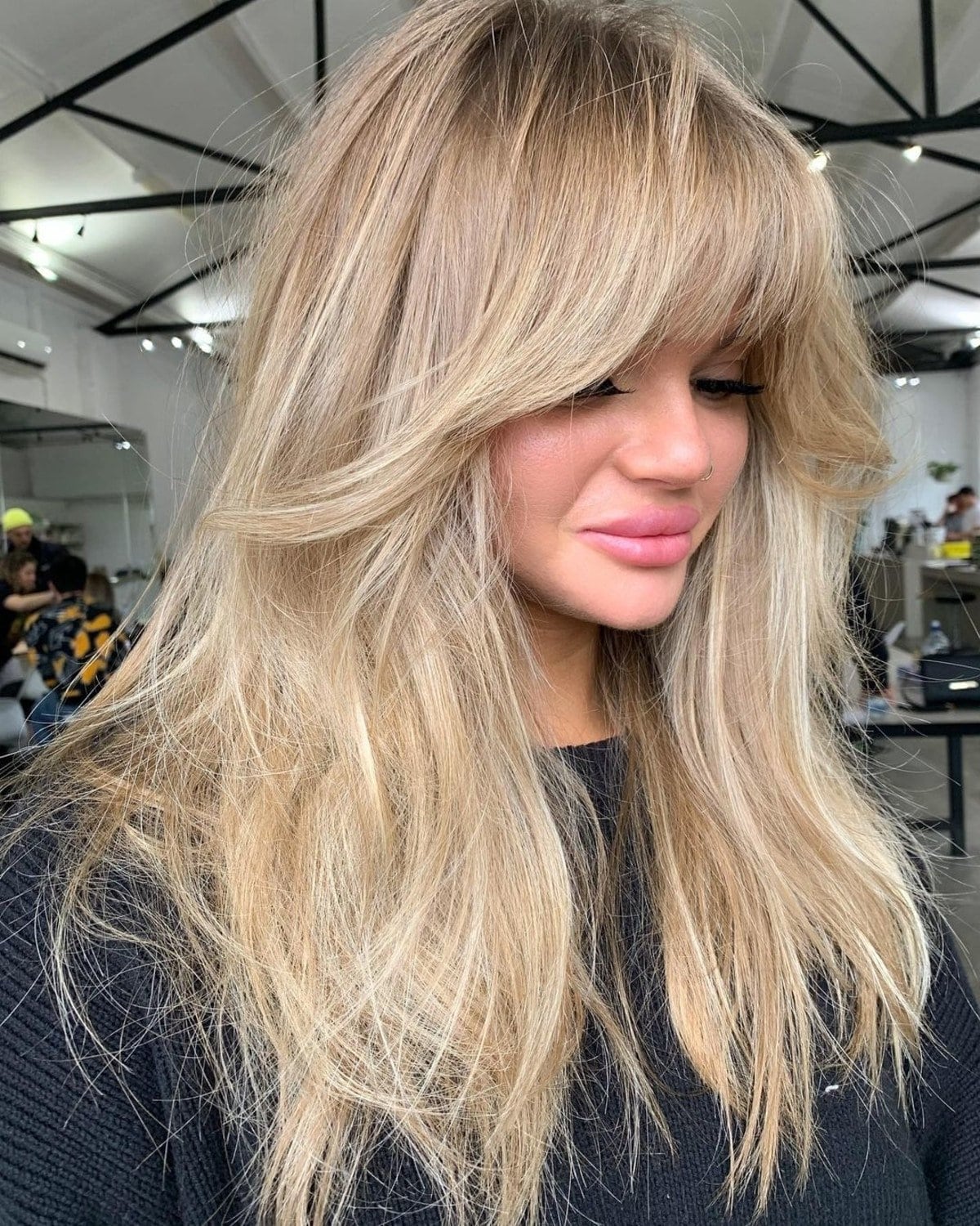 Ash Blonde Perücke, Perücken Mit Pony Für Frauen, Schulter Mittellange Perücke Vorhang Pony, Gerade Ombre Ash Blonde Perücke, Perücken Mit Pony Für Frauen, Schulter Mittellange Perücke Vorhang Pony, Gerade Ombre von OURBEAUTEBOUTIQUE