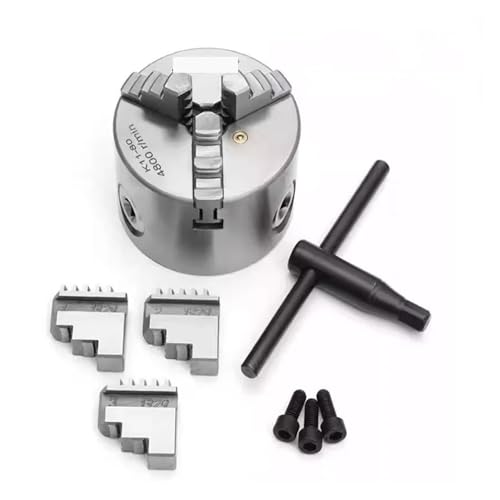 OURNXI K11-80 3-Backen-Drehfutter, manuell, selbstzentrierend, Metall, K11-80 Drehfutter mit Backen, Drehmaschinen-Zubehör OURNXI K11-80 3-Backen-Drehfutter, manuell, selbstzentrierend, Metall, K11-80 Drehfutter mit Backen, Drehmaschinen-Zubehör von OURNXI
