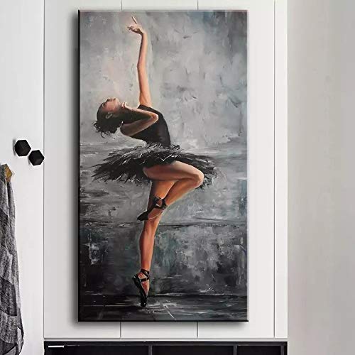 Figur Kunst Ballett Tänzerin Elegante Leinwand Gemälde Moderne Wandkunst Poster Drucke für Wohnzimmer Dekoration Bilder 40x80cm Rahmenlos Figur Kunst Ballett Tänzerin Elegante Leinwand Gemälde Moderne Wandkunst Poster Drucke für Wohnzimmer Dekoration Bilder 40x80cm Rahmenlos von OUSHION ART