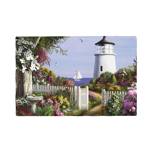 Lighthouse Diamond Painting Tischsets Set Rutschfest Waschbar Leinen Tischmatten Waschbar Tischsets für Esszimmer Küche Party Dekor 30,5 x 45,7 cm Lighthouse Diamond Painting Tischsets Set Rutschfest Waschbar Leinen Tischmatten Waschbar Tischsets für Esszimmer Küche Party Dekor 30,5 x 45,7 cm von OUSIKA