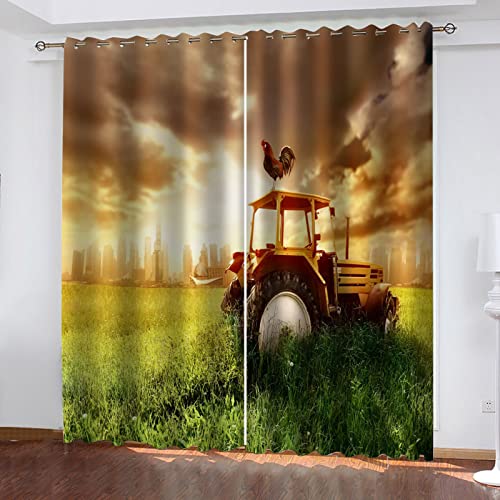 OUSIKA Kinder Vorhänge 3D Weinlese-Traktor Vorhang Kinderzimmer Mädchen Ösenvorhang 2Er Set 140x160 cm Verdunklungsvorhänge Mit Kinderzimmer Gardinen Mädchen, Fenstervorhänge Für Schlafzimmer OUSIKA Kinder Vorhänge 3D Weinlese-Traktor Vorhang Kinderzimmer Mädchen Ösenvorhang 2Er Set 140x160 cm Verdunklungsvorhänge Mit Kinderzimmer Gardinen Mädchen, Fenstervorhänge Für Schlafzimmer von OUSIKA