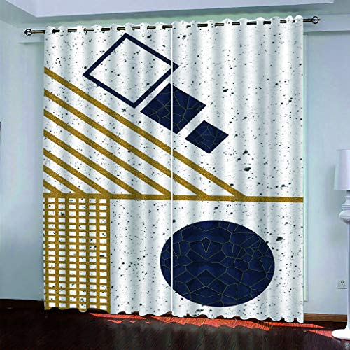 OUSIKA Schlafzimmervorhänge 160x200Cm Bedruckte Sonnenschutzvorhänge, Fenster 3D Marmormuster Vorhang Blickdicht Mit Ösen Für Gardinen Geeignet Für Balkon, Wohnzimmer, Kinderzimmer von OUSIKA