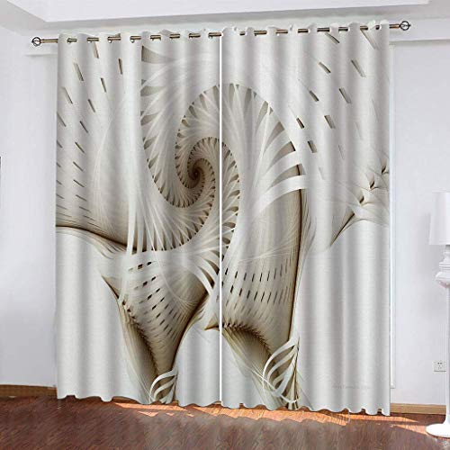 Vorhänge Wohnzimmer Blickdicht Gardinen 3D Kreative Räumliche Erweiterung Verdunkelungsvorhang Schlafzimmer Kinderzimmer Thermovorhang Fensterdekoration 200x200Cm Muster 2Set Für Jungs Jugendliche von OUSIKA