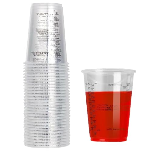 Epoxidharz Mischbecher, 30 Stück Rührbecher mit Skala, 240 ml Lackmischbecher, Farbe Rührbecher, Messbecher aus Plastik, Becher mit Graduierung aus Kunststoff, Lackmischbecher(Wiederverwendbar) von OUTALIZ