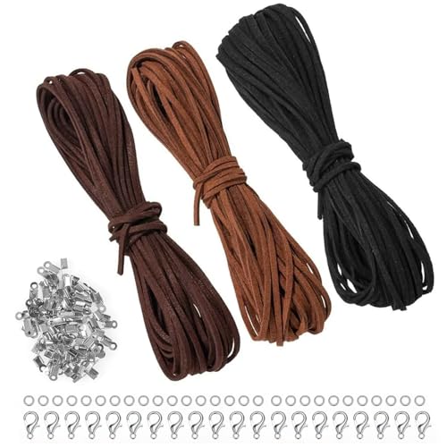 Leather Cord, 2,6mm x 10m Lederband Schnur Faux Faden, Klassik Basteln Lederschnüre, Lederbänder Für Ketten, Lederschnur Für Armbänder, für DIY Armband Halskette Schmuck Handwerk, 3 Farben Lederschnur Leather Cord, 2,6mm x 10m Lederband Schnur Faux Faden, Klassik Basteln Lederschnüre, Lederbänder Für Ketten, Lederschnur Für Armbänder, für DIY Armband Halskette Schmuck Handwerk, 3 Farben Lederschnur von OUTALIZ