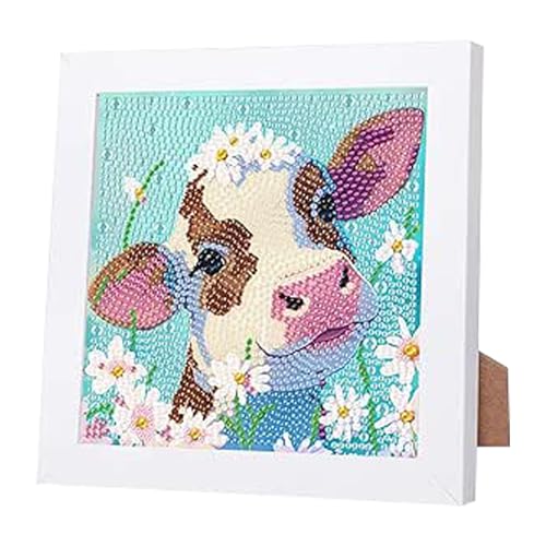 OUTALIZ DIY Diamond Painting Set Mit Holzrahmen, Kleine Kuh Muster Diamant Dekoration, Set Voll Diamant Malerei Bilder, Geeignet für Bastel Enthusiasten, Geeignet als Wanddekoration, 18 x 18cm OUTALIZ DIY Diamond Painting Set Mit Holzrahmen, Kleine Kuh Muster Diamant Dekoration, Set Voll Diamant Malerei Bilder, Geeignet für Bastel Enthusiasten, Geeignet als Wanddekoration, 18 x 18cm von OUTALIZ