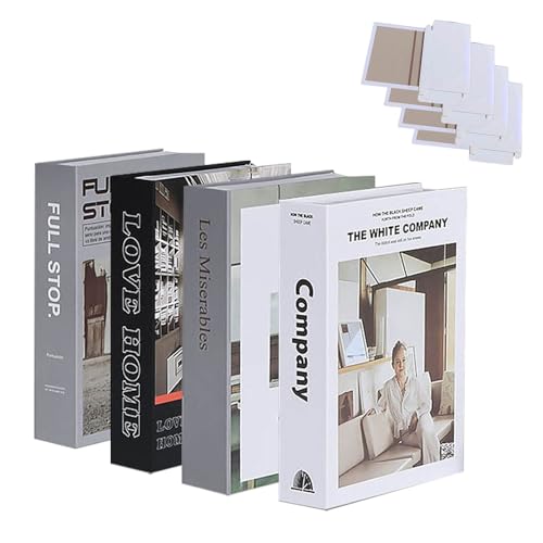 OUTALIZ Mode Dekoration Buch, 4 Stück Dekorative Bücher für Heimdekor, Hardcover Blanko Display Bücher, Geeignet für Büro, Wohnzimmer Dekoration, Faltbare Gefälschte Bücher OUTALIZ Mode Dekoration Buch, 4 Stück Dekorative Bücher für Heimdekor, Hardcover Blanko Display Bücher, Geeignet für Büro, Wohnzimmer Dekoration, Faltbare Gefälschte Bücher von OUTALIZ