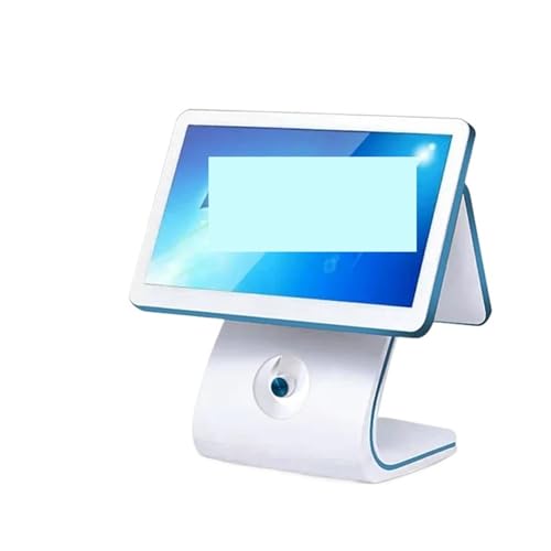 15,6 Dual-LCD-Bildschirm One-Touch-Panel-POS-Maschine, Cash Register for Restaurants und Supermärkte Alle in einem POS-System-Terminal,Schnelle Reaktion(White i5) von OUTFYT