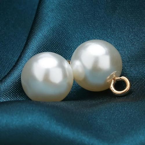 OUTFYT 10 Stück Pilz-Perlenknöpfe Gold Silber Ösenknopf für DIY Kleidung Nähzubehör Hemd Kleidung Scrapbooking Kleidungsstück von OUTFYT