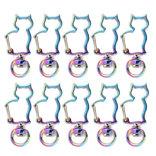 OUTFYT 200 Stück Regenbogen-Metall-Karabinerhaken, Karabinerverschluss, Schlüsselband mit Schlüsselring für Schlüsselanhänger, Herz, Stern, Schlüsselanhänger, DIY-Taschen OUTFYT 200 Stück Regenbogen-Metall-Karabinerhaken, Karabinerverschluss, Schlüsselband mit Schlüsselring für Schlüsselanhänger, Herz, Stern, Schlüsselanhänger, DIY-Taschen von OUTFYT