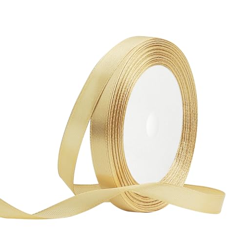 Satinband 10mm Breit Golden,22 Meters Geschenkband Schleifenband Stoffband für Hochzeitsdekoration, Geschenkverpackung, Basteln, Party Deko Satinband 10mm Breit Golden,22 Meters Geschenkband Schleifenband Stoffband für Hochzeitsdekoration, Geschenkverpackung, Basteln, Party Deko von OUTPGAGA