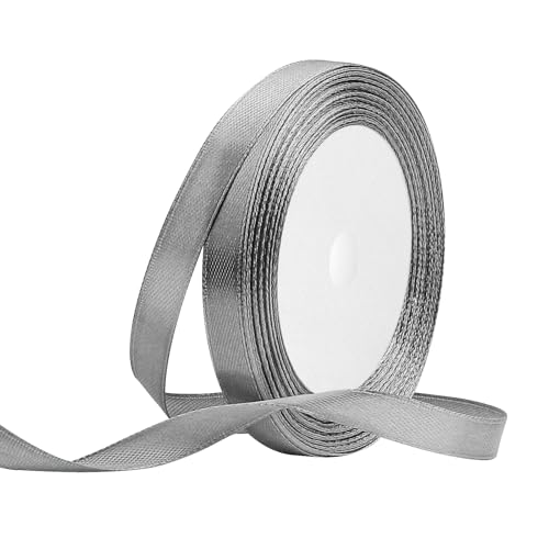 Satinband 10mm Breit Grau,22 Meters Geschenkband Schleifenband Stoffband für Hochzeitsdekoration, Geschenkverpackung, Basteln, Party Deko Satinband 10mm Breit Grau,22 Meters Geschenkband Schleifenband Stoffband für Hochzeitsdekoration, Geschenkverpackung, Basteln, Party Deko von OUTPGAGA