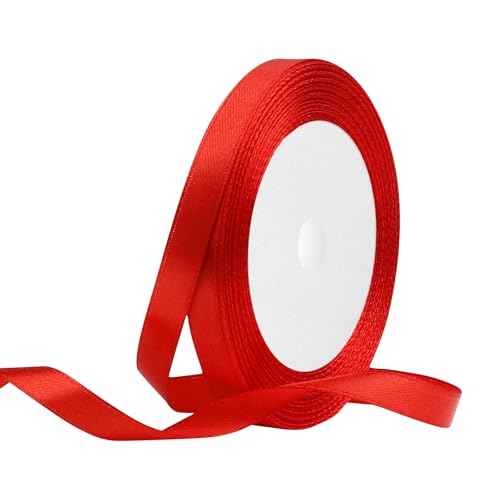 Satinband 10mm Breit Rot,22 Meters Geschenkband Schleifenband Stoffband für Hochzeitsdekoration, Geschenkverpackung, Basteln, Party Deko Satinband 10mm Breit Rot,22 Meters Geschenkband Schleifenband Stoffband für Hochzeitsdekoration, Geschenkverpackung, Basteln, Party Deko von OUTPGAGA