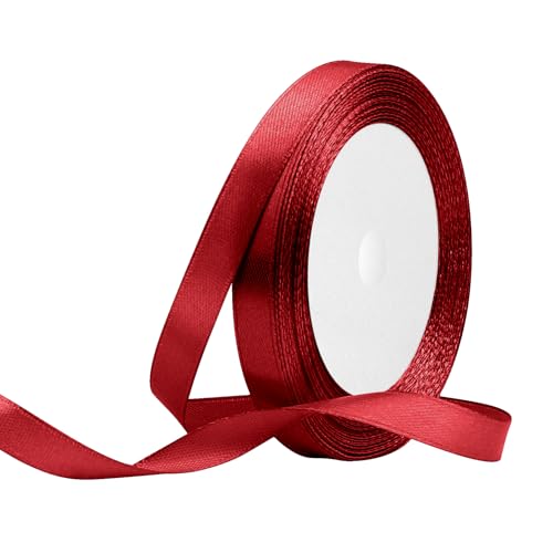Satinband 10mm Breit Wein Rot,22 Meters Geschenkband Schleifenband Stoffband für Hochzeitsdekoration, Geschenkverpackung, Basteln, Party Deko Satinband 10mm Breit Wein Rot,22 Meters Geschenkband Schleifenband Stoffband für Hochzeitsdekoration, Geschenkverpackung, Basteln, Party Deko von OUTPGAGA