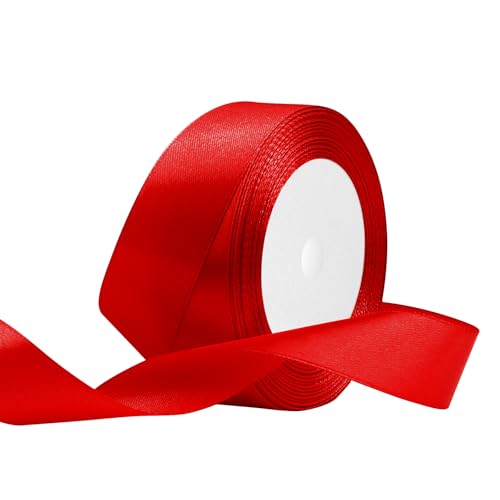 Satinband 25mm Breit Rot,22 Meters Geschenkband Schleifenband Stoffband für Hochzeitsdekoration, Geschenkverpackung, Basteln, Party Deko Satinband 25mm Breit Rot,22 Meters Geschenkband Schleifenband Stoffband für Hochzeitsdekoration, Geschenkverpackung, Basteln, Party Deko von OUTPGAGA