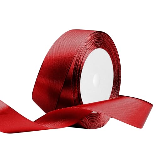 Satinband 25mm Breit Wein Rot,22 Meters Geschenkband Schleifenband Stoffband für Hochzeitsdekoration, Geschenkverpackung, Basteln, Party Deko Satinband 25mm Breit Wein Rot,22 Meters Geschenkband Schleifenband Stoffband für Hochzeitsdekoration, Geschenkverpackung, Basteln, Party Deko von OUTPGAGA