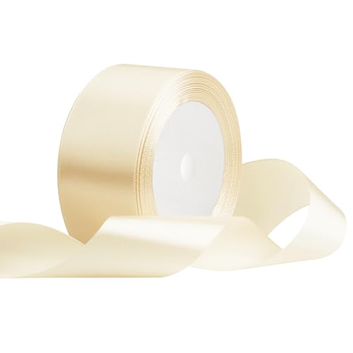 Satinband 40mm Breit Cremeweiß,22 Meters Geschenkband Schleifenband Stoffband für Hochzeitsdekoration, Geschenkverpackung, Basteln, Party Deko Satinband 40mm Breit Cremeweiß,22 Meters Geschenkband Schleifenband Stoffband für Hochzeitsdekoration, Geschenkverpackung, Basteln, Party Deko von OUTPGAGA