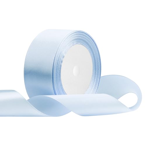 Satinband 40mm Breit Hellblau, 22 Meters Geschenkband Schleifenband Stoffband für Hochzeitsdekoration, Geschenkverpackung, Basteln, Party Deko Satinband 40mm Breit Hellblau, 22 Meters Geschenkband Schleifenband Stoffband für Hochzeitsdekoration, Geschenkverpackung, Basteln, Party Deko von OUTPGAGA