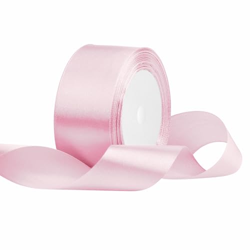 Satinband 40mm Breit Hellrosa,22 Meters Geschenkband Schleifenband Stoffband für Hochzeitsdekoration, Geschenkverpackung, Basteln, Party Deko Satinband 40mm Breit Hellrosa,22 Meters Geschenkband Schleifenband Stoffband für Hochzeitsdekoration, Geschenkverpackung, Basteln, Party Deko von OUTPGAGA